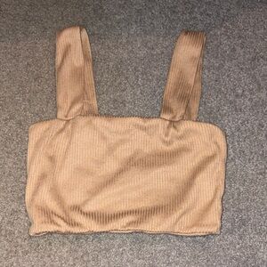 SHEIN Camel Ribbed Top